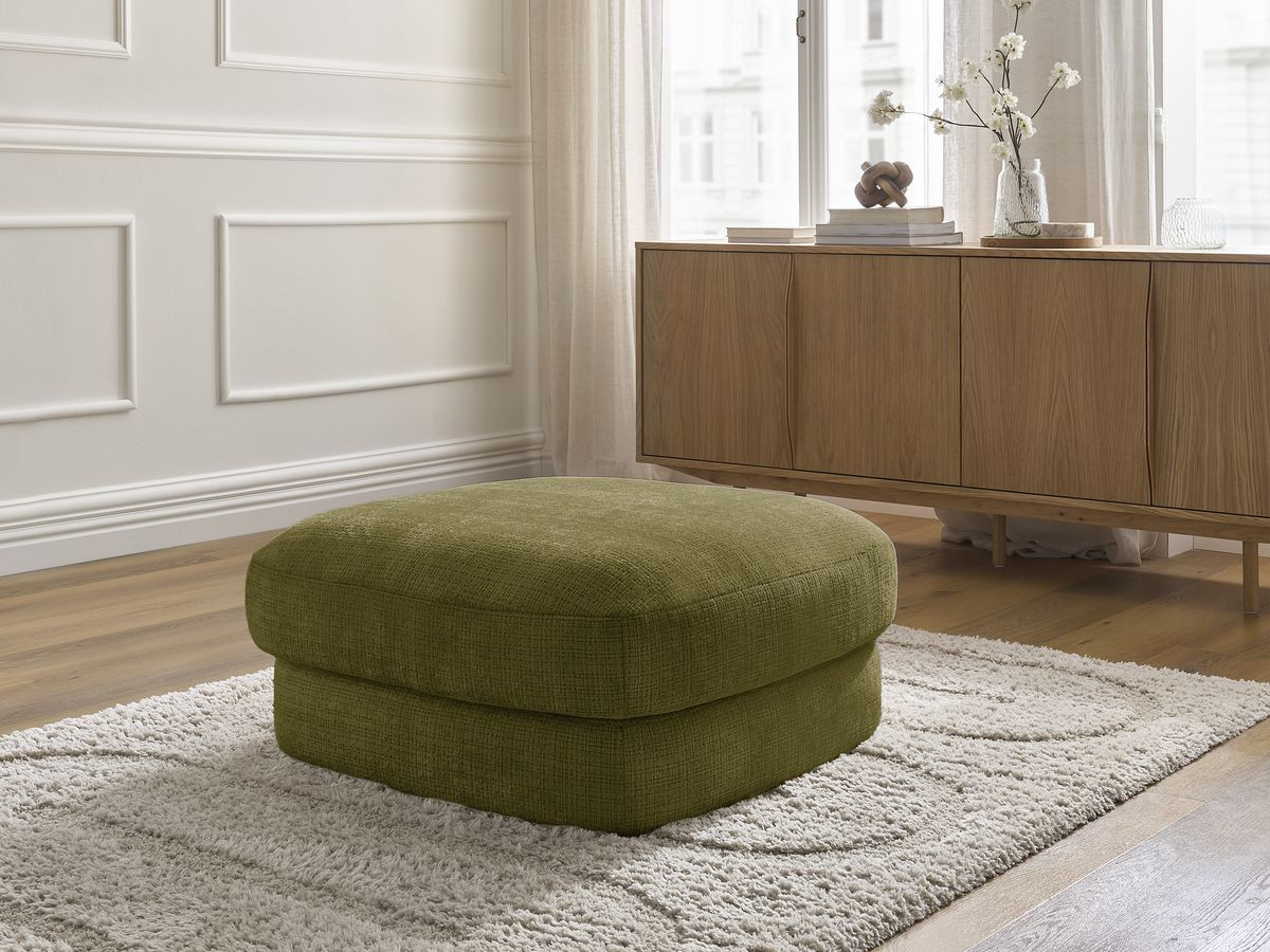 Pouf LEONORE texturé vert — vue 5