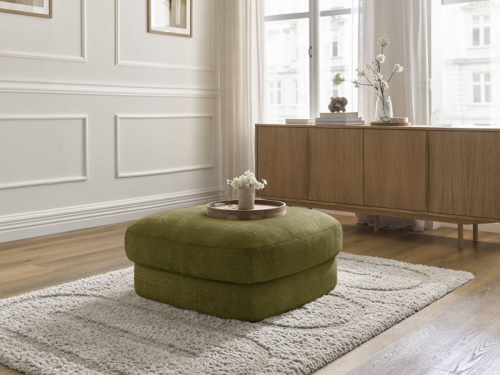 Pouf LEONORE tissu texturé