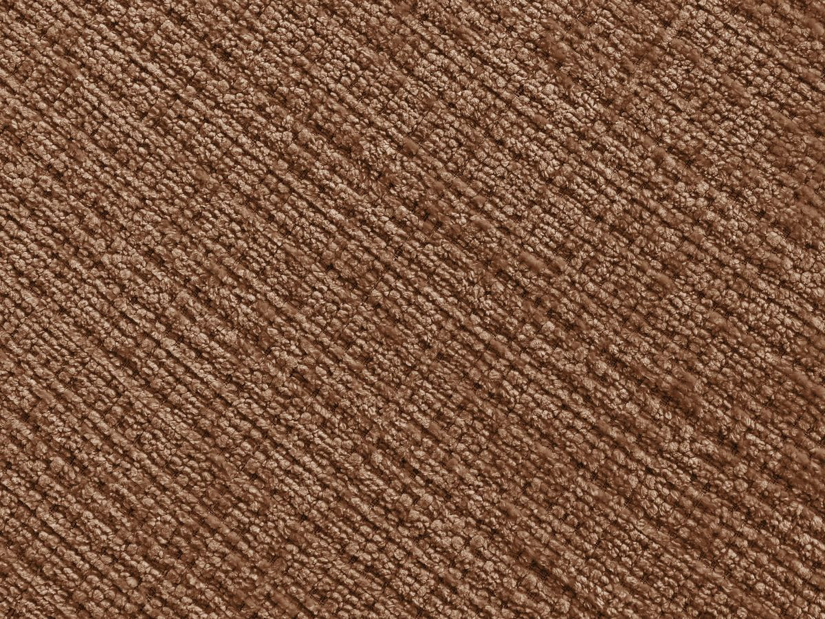 Canapé droit fixe LEONORE tissu texturé avec pouf