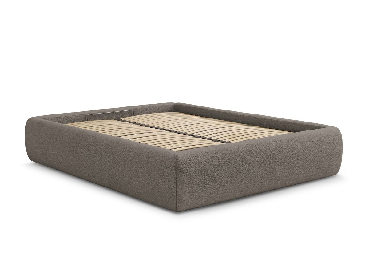 Canapé d'angle fixe EVEREST tissu chiné - Orange - Angle droit - 10 coussins
