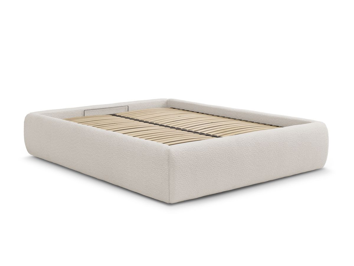Canapé d'angle fixe EVEREST tissu chiné - Orange - Angle droit - 10 coussins