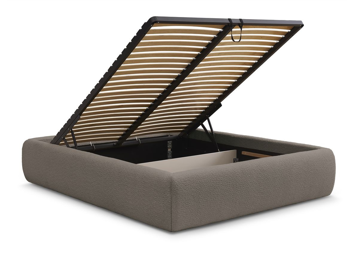 Canapé d'angle fixe EVEREST tissu chiné - Orange - Angle droit - 10 coussins