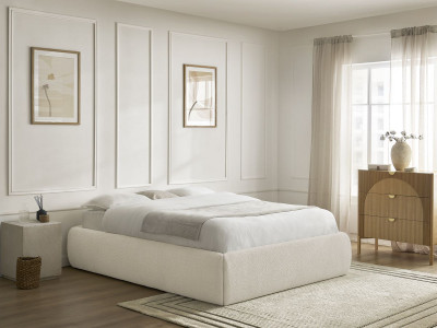Sommier coffre INERA tissu bouclette