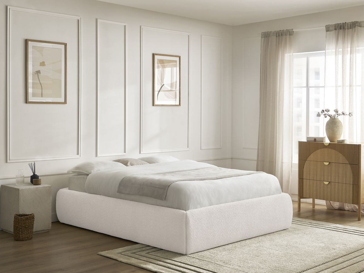 Sommier coffre INERA tissu bouclette