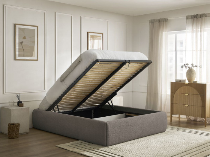 Sommier coffre INERA tissu bouclette