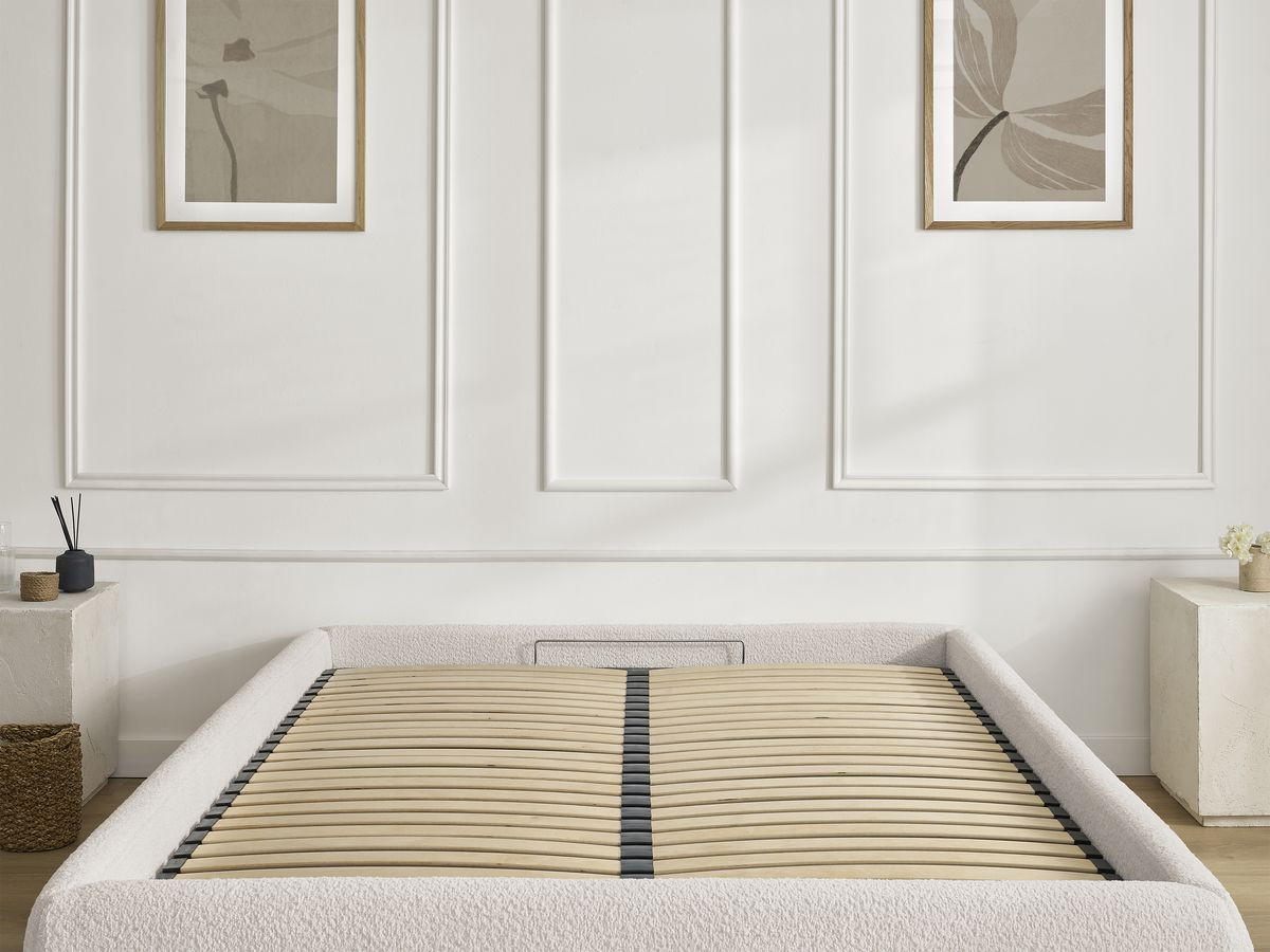 Canapé d'angle fixe EVEREST tissu chiné - Orange - Angle droit - 10 coussins