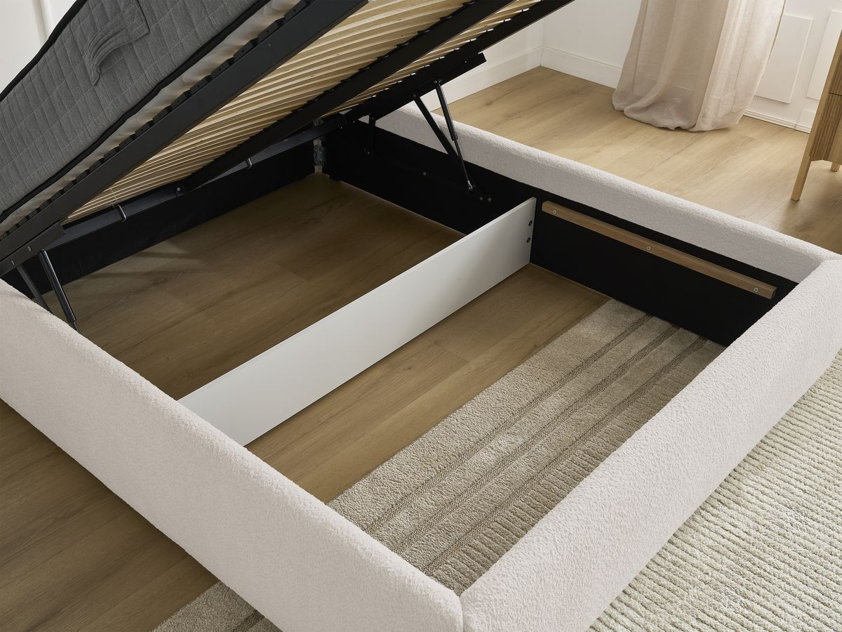 Canapé d'angle fixe EVEREST tissu chiné - Orange - Angle droit - 10 coussins