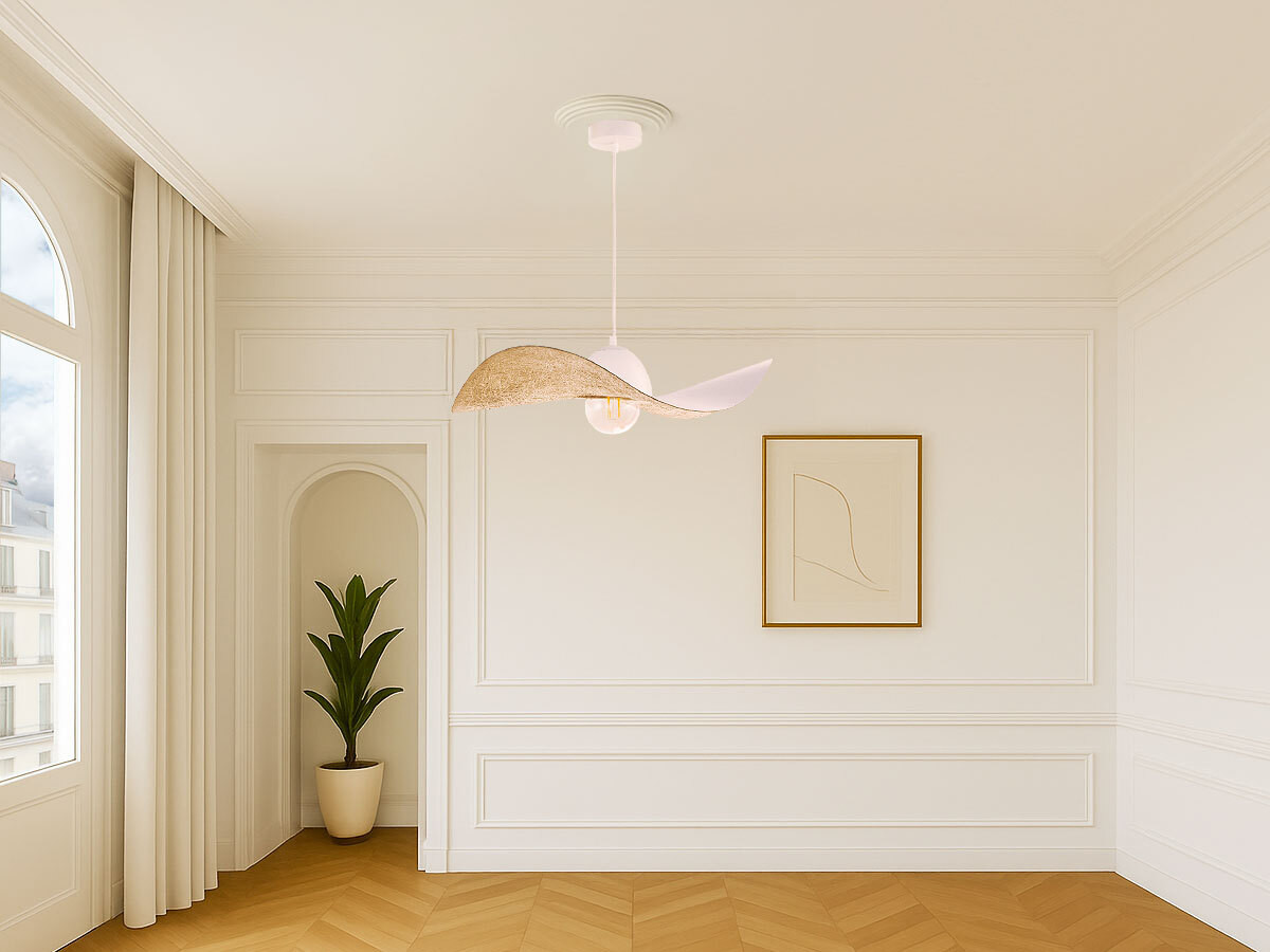 KIRAN tweekleurige witte stalen kroonluchter