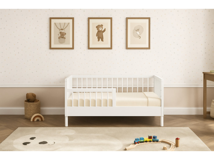 Lit enfant 70 x 140 cm ADELIA bois massif de hêtre