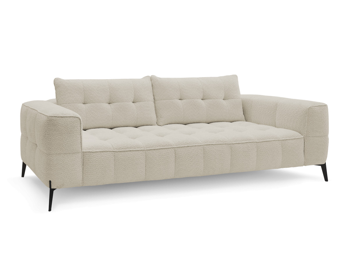 anis vaste 3-zits rechte bank in badstof gekleurd beige