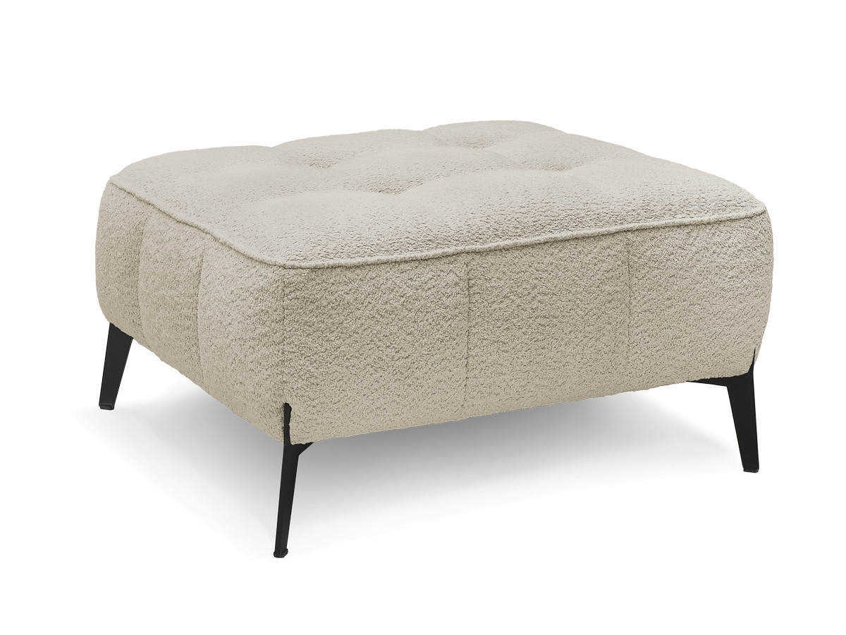 anis poef in badstof gekleurd beige