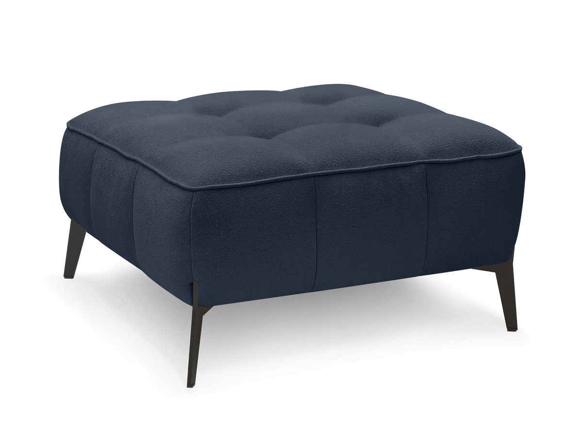 anis poef van getextureerde stof gekleurd blauw