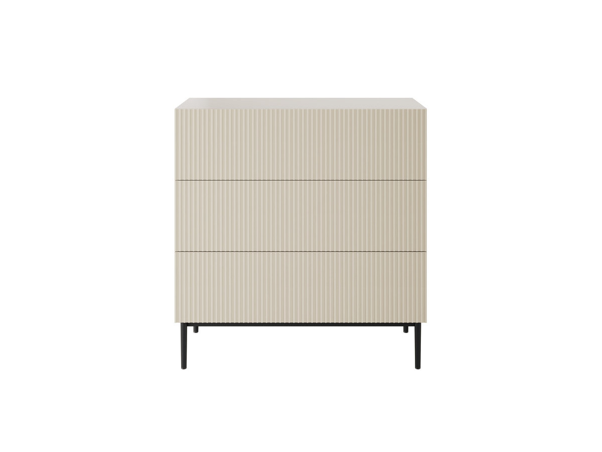 Commode KASHA 3 tiroirs pieds noir