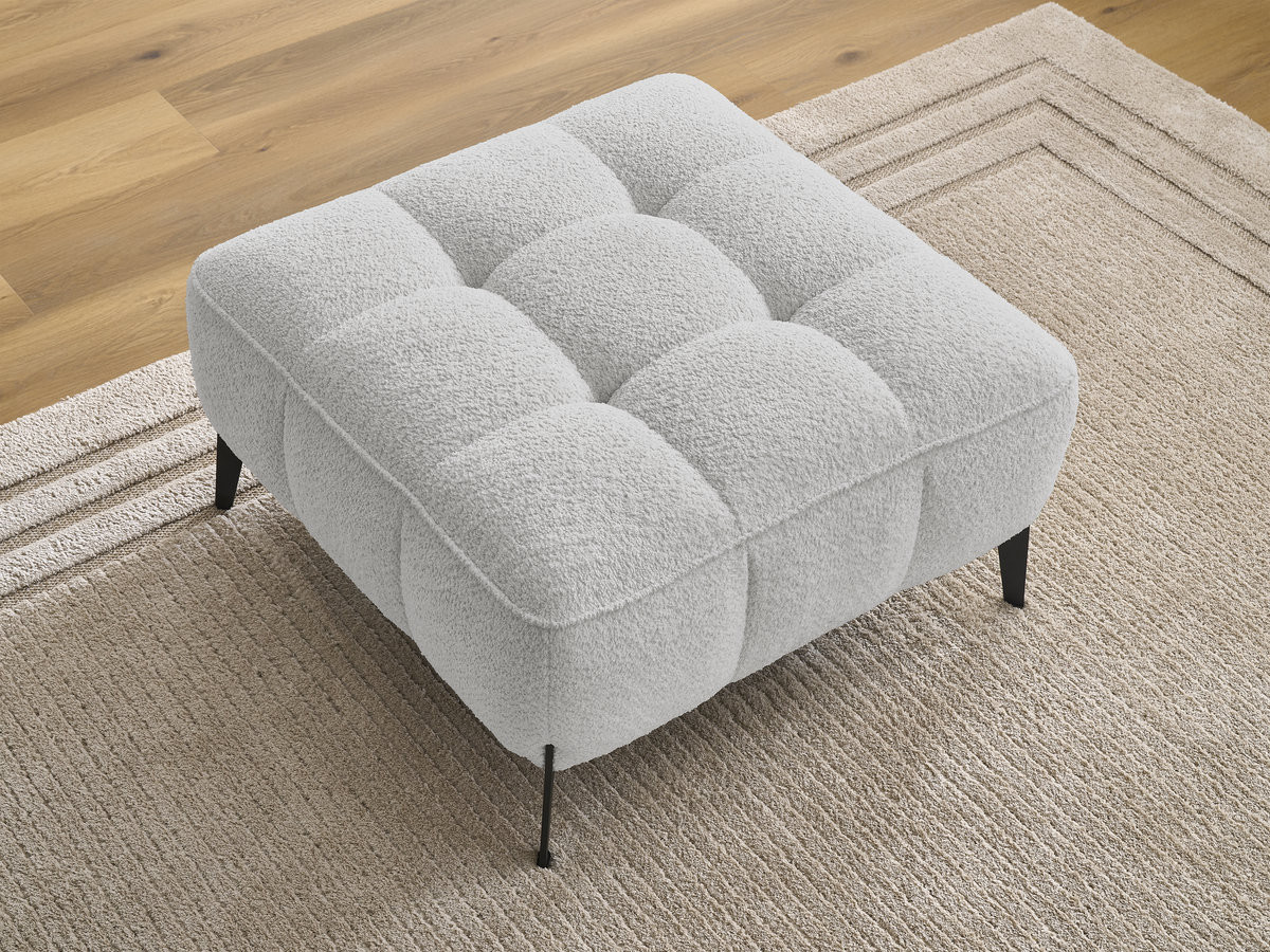 Pouf ANIS bouclette gris clair — vue 6