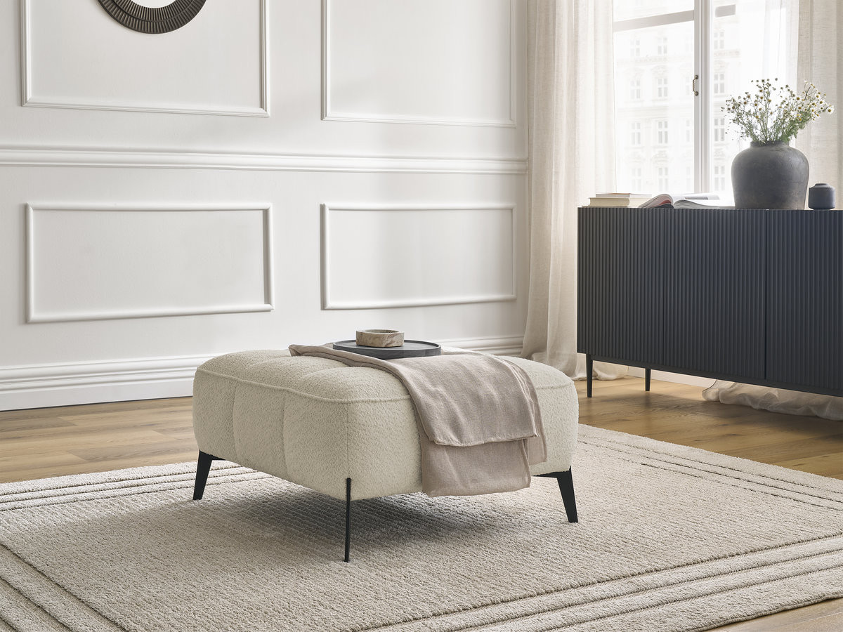 Pouf ANIS bouclette beige