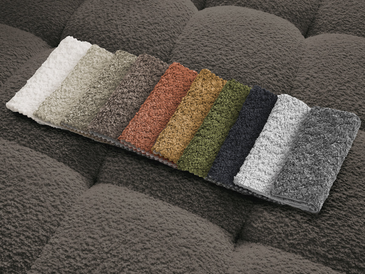 Canapé droit 3 places ANIS bouclette marron — vue 4