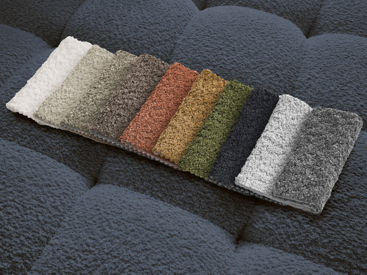 Canapé droit 3 places ANIS bouclette bleu foncé — vue 4