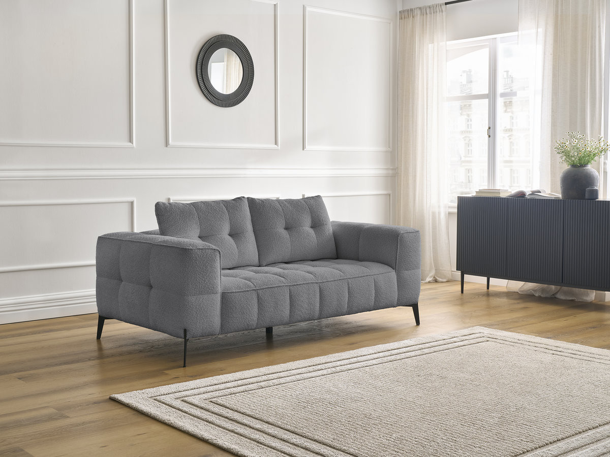 Canapé droit 2 places ANIS bouclette gris foncé — vue 5