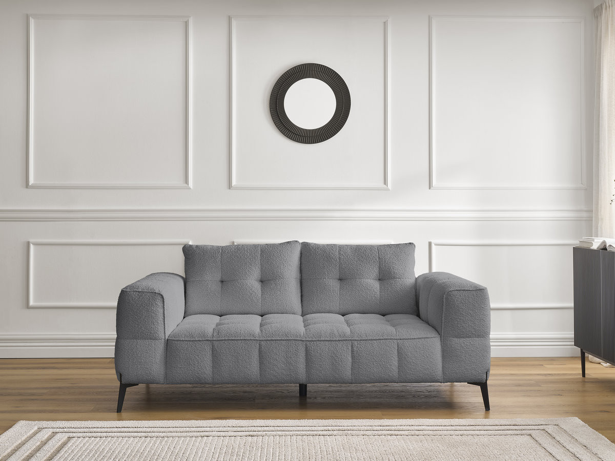 Canapé droit 2 places ANIS bouclette gris foncé — vue 6