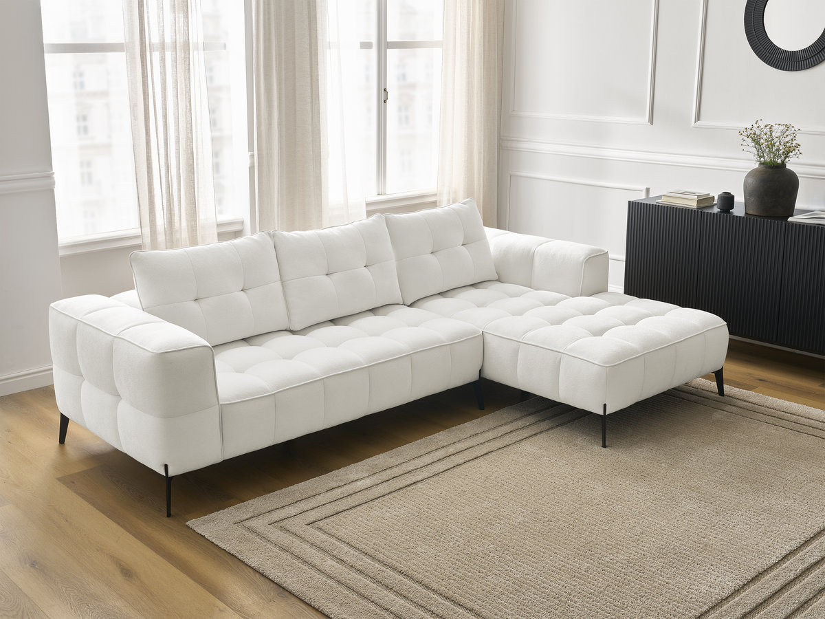 Canapé d'angle ANIS texturé blanc — vue 6