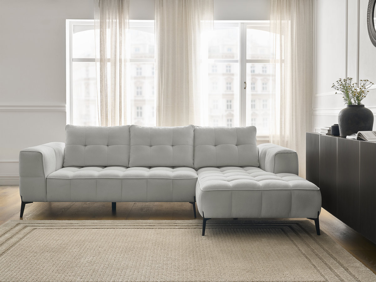 Canapé d'angle ANIS texturé gris clair — vue 4