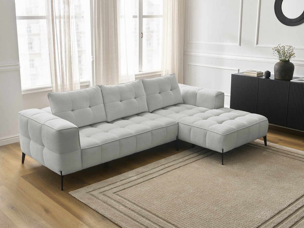 Canapé d'angle ANIS texturé gris clair — vue 6