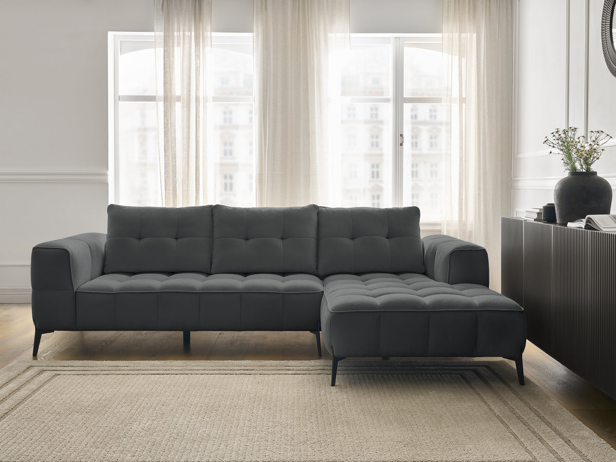 Canapé d'angle ANIS texturé gris foncé — vue 6