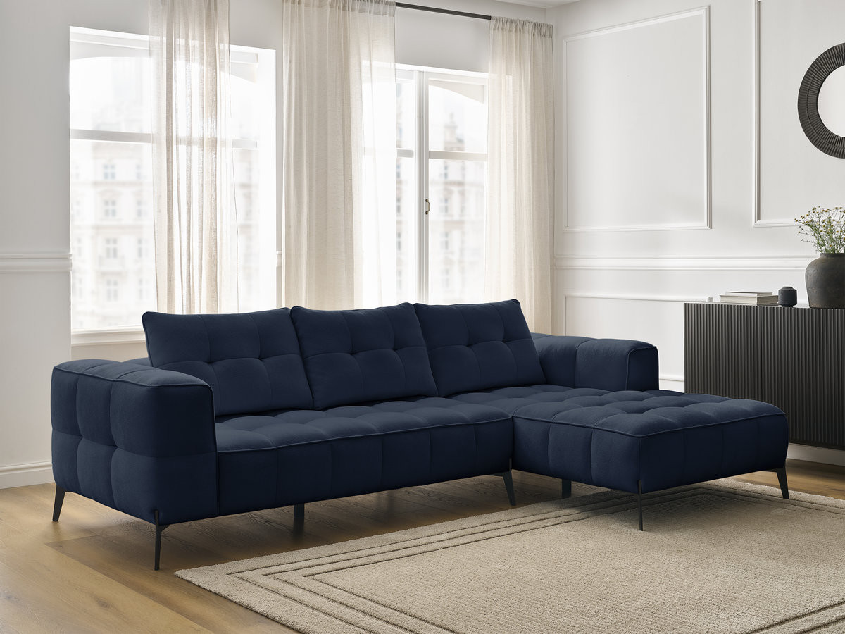 Canapé d'angle ANIS texturé bleu — vue 6