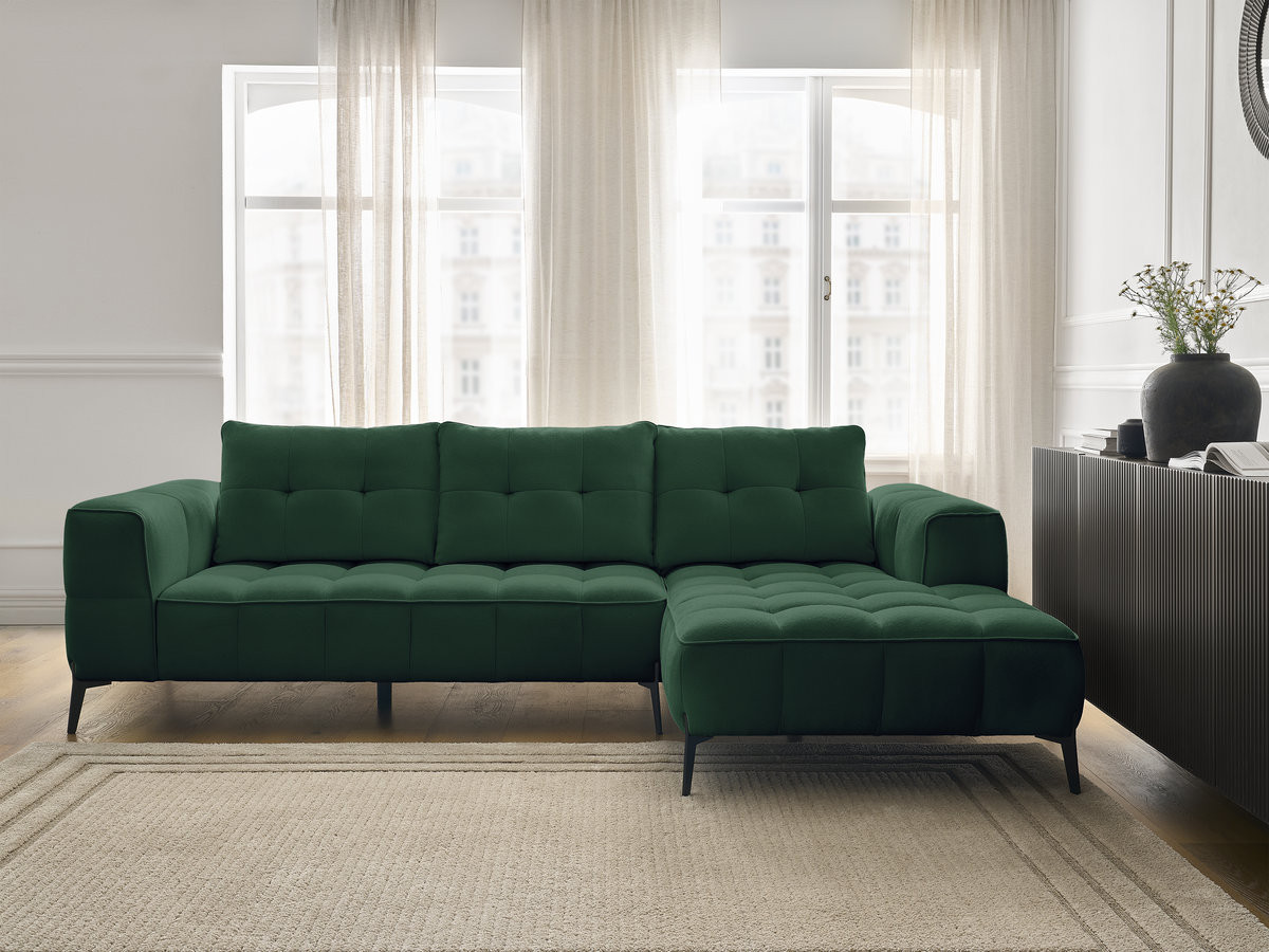 Canapé d'angle ANIS texturé vert — vue 5