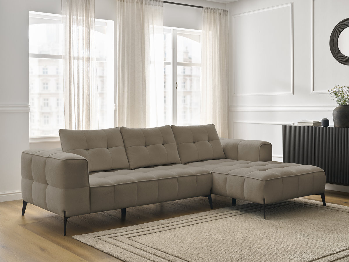 Canapé d'angle ANIS texturé taupe — vue 6