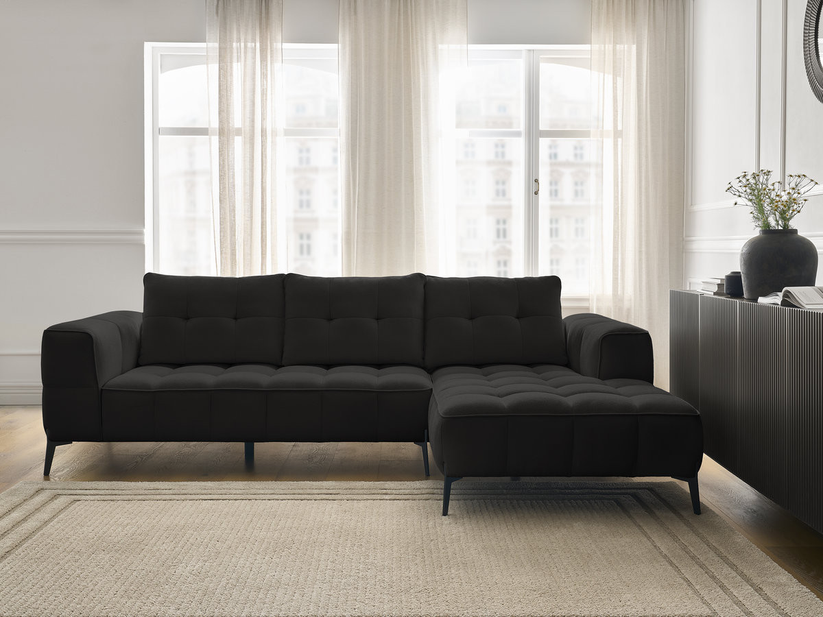 Canapé d'angle ANIS texturé noir — vue 5