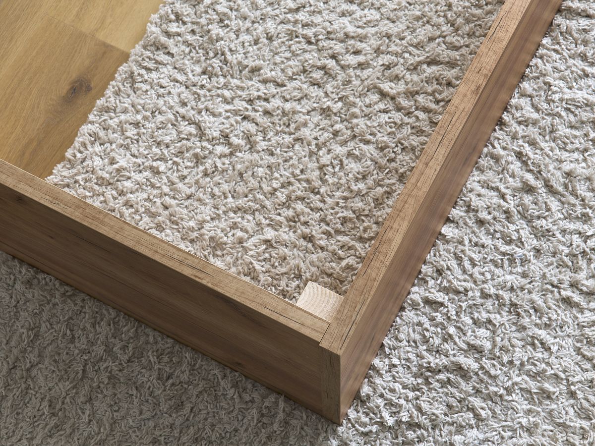 ALTIRA opbergbed in licht hout en structuurstof