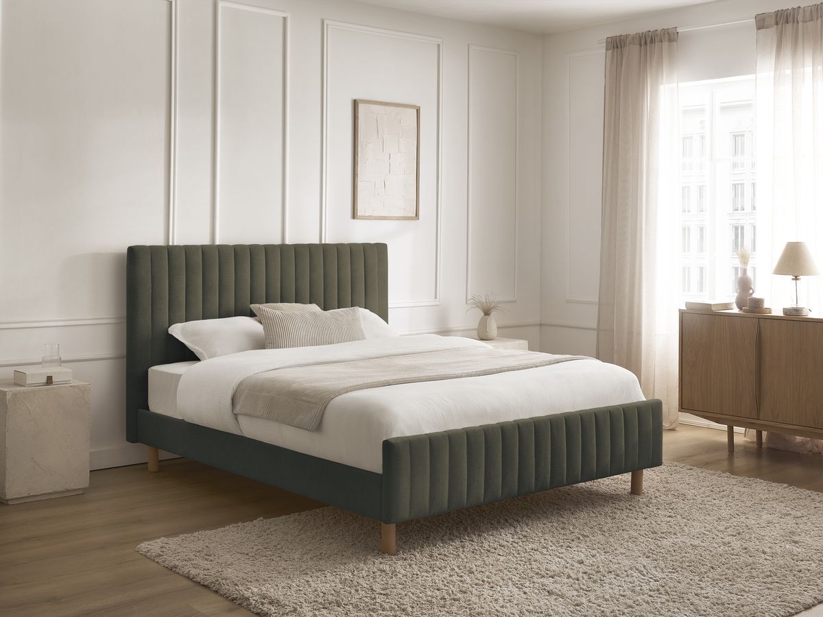 Lit ZELVA avec lattes massives vert