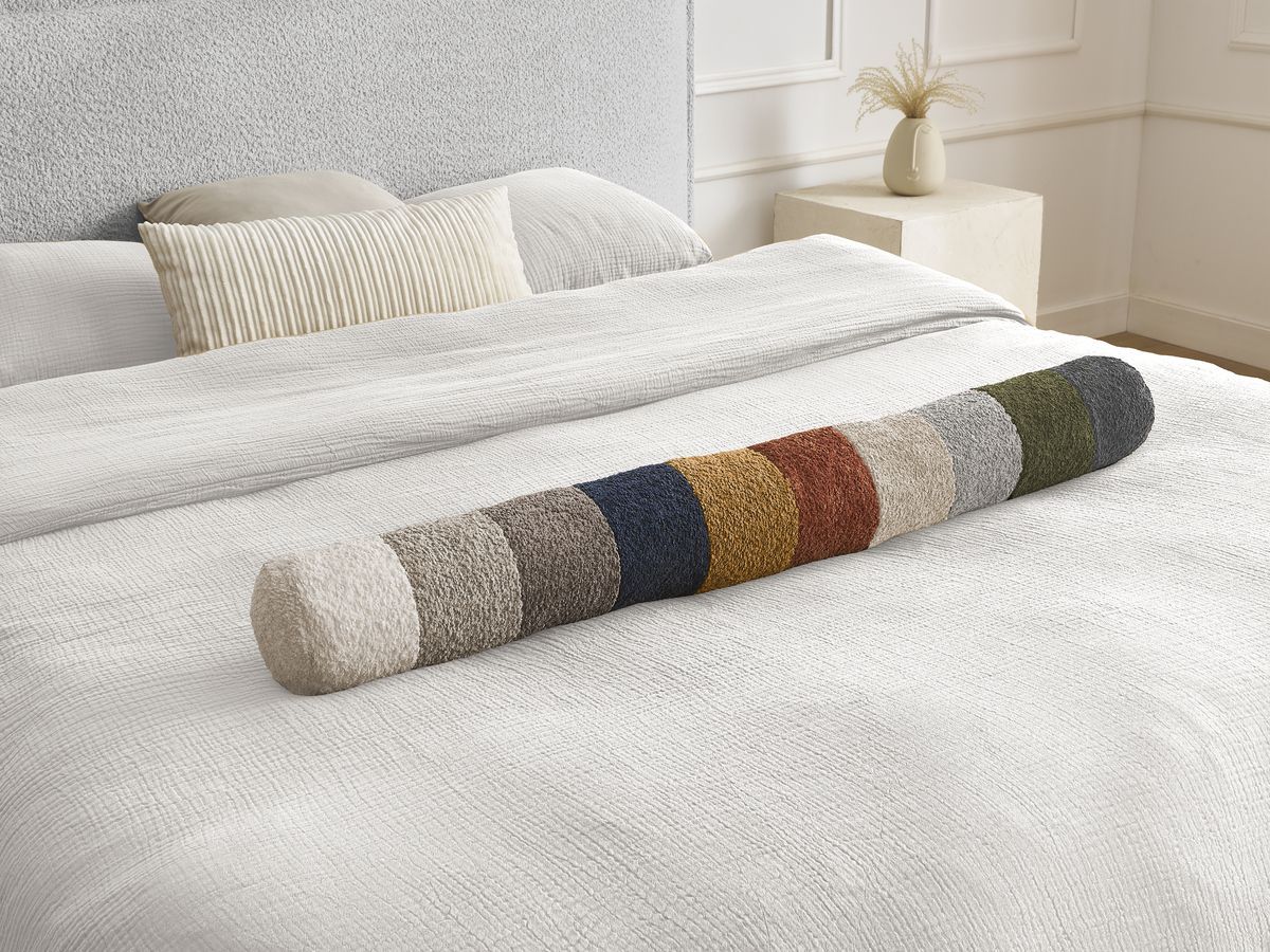 Lit IMERI bouclette avec lattes massives gris — vue 4