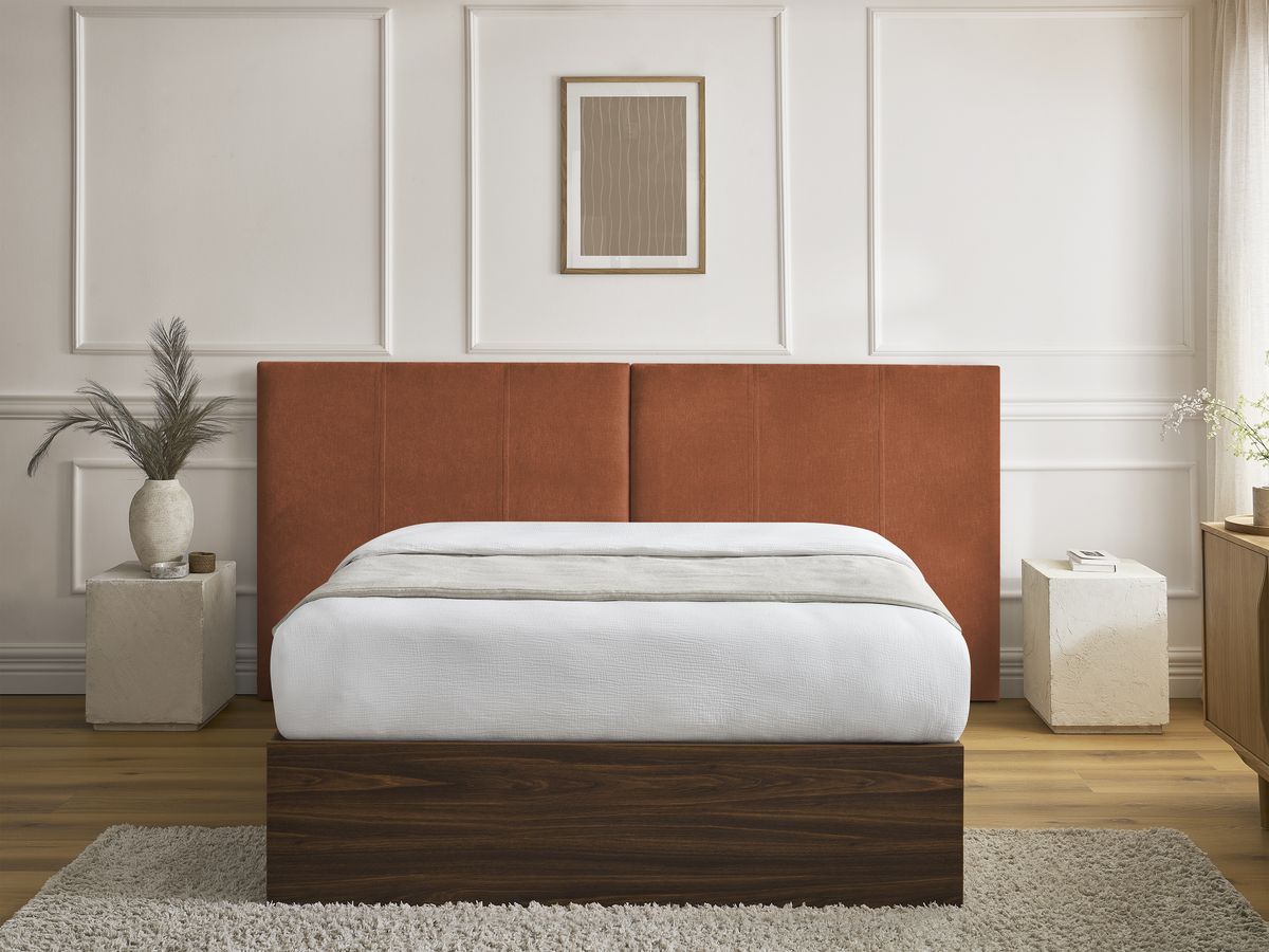 ALTIRA opbergbed in donker hout en structuurstof