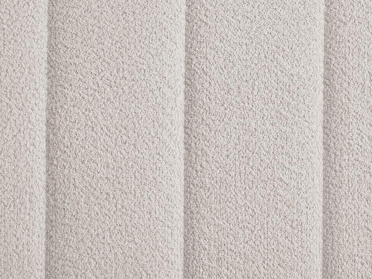 Lit coffre TIMO en bois clair et tissu bouclette