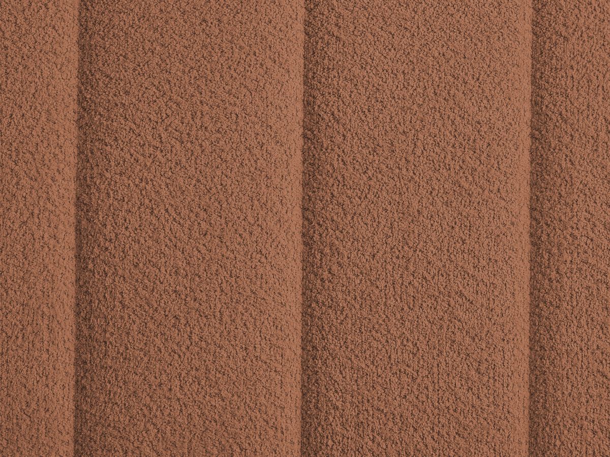 Lit coffre TIMO en bois clair et tissu bouclette