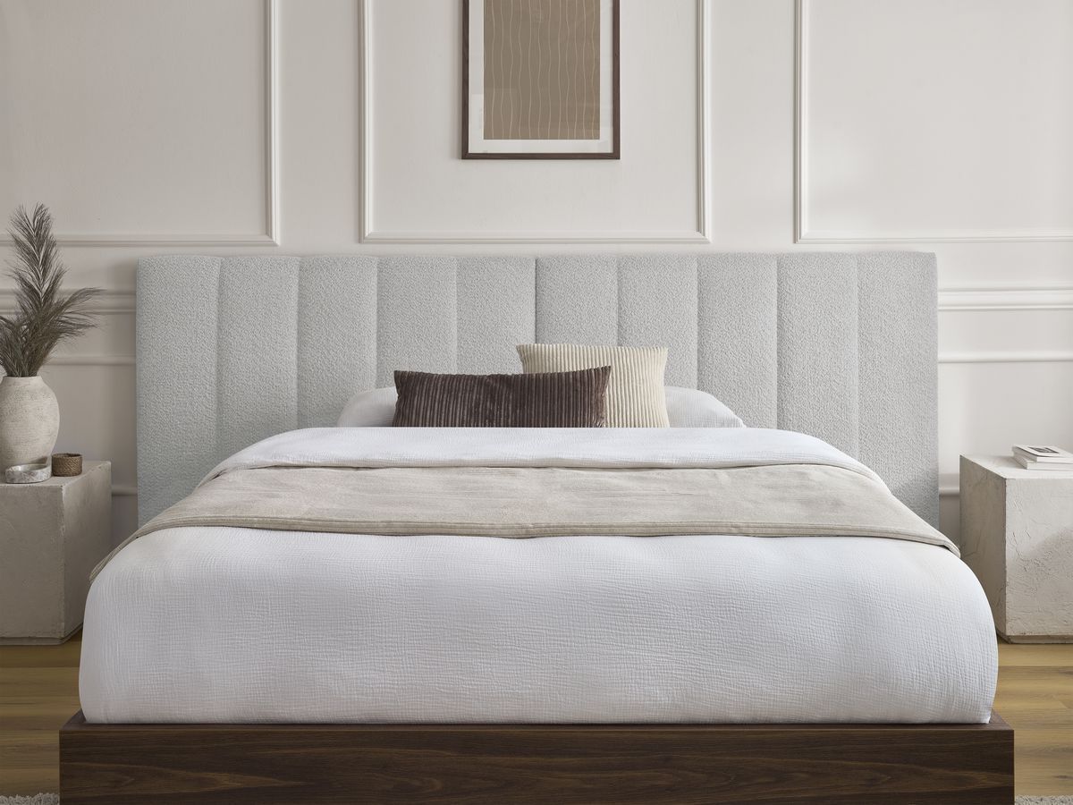 TIMO opbergbed in donker hout en badstof