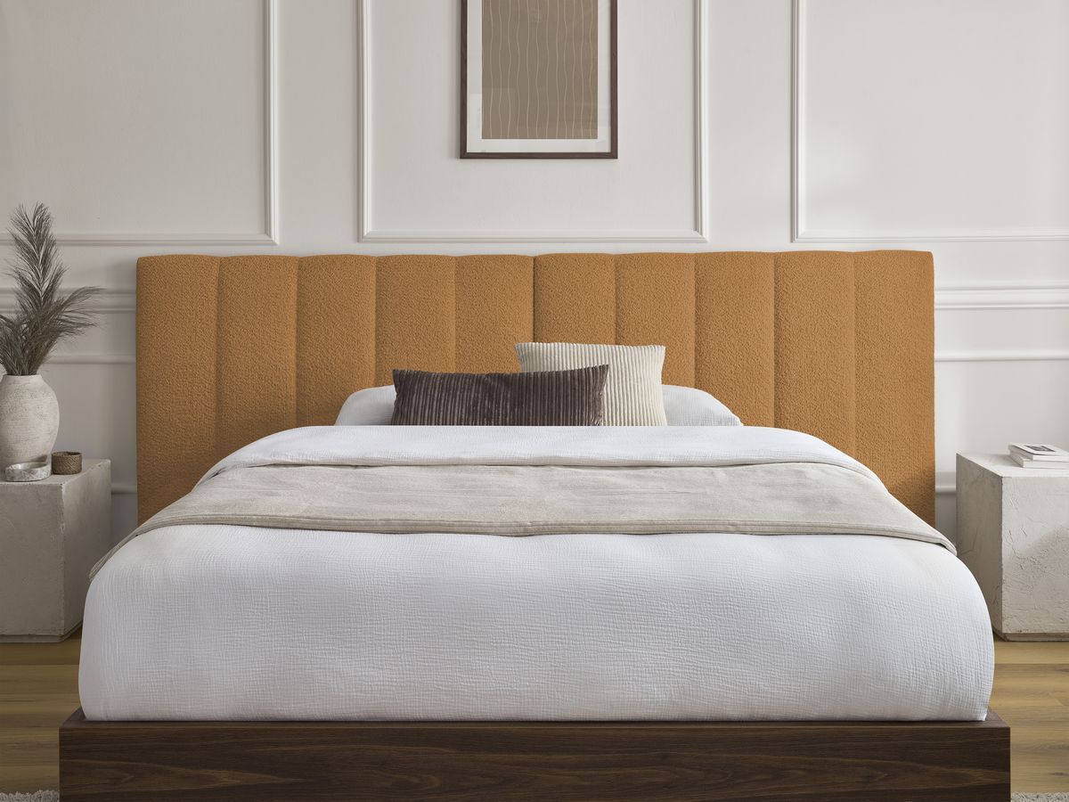 TIMO opbergbed in donker hout en badstof