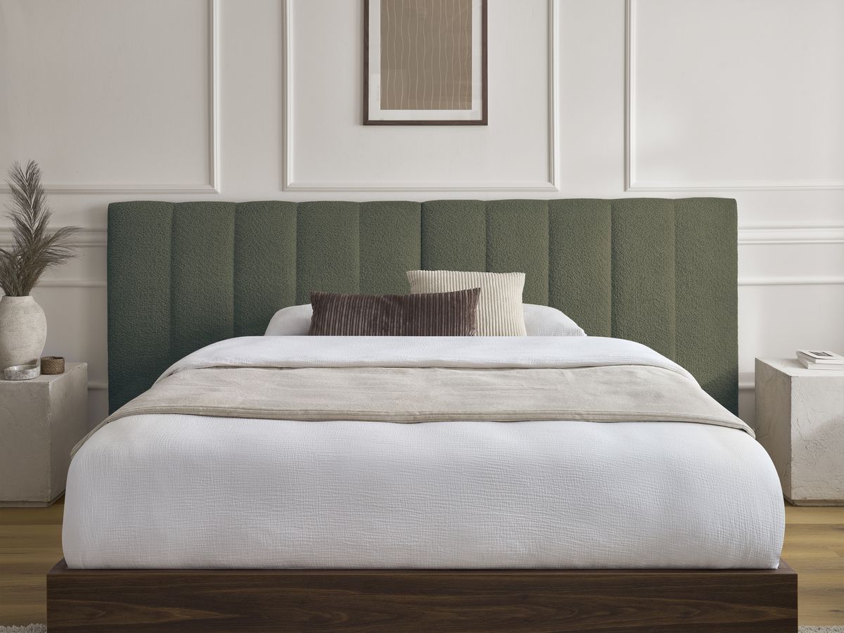 TIMO opbergbed in donker hout en badstof