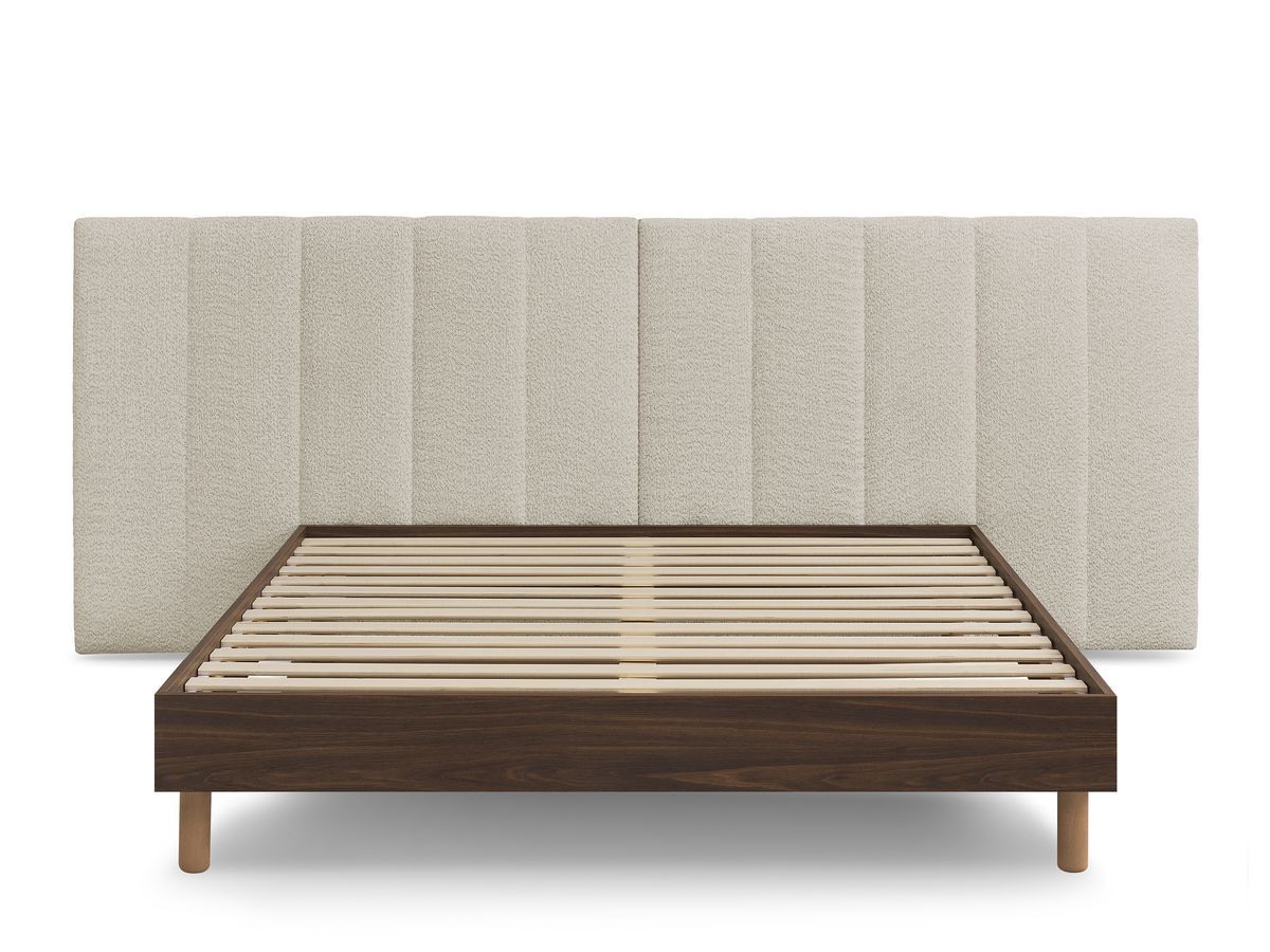 TIMO donkerhouten bed met massieve lattenbodem