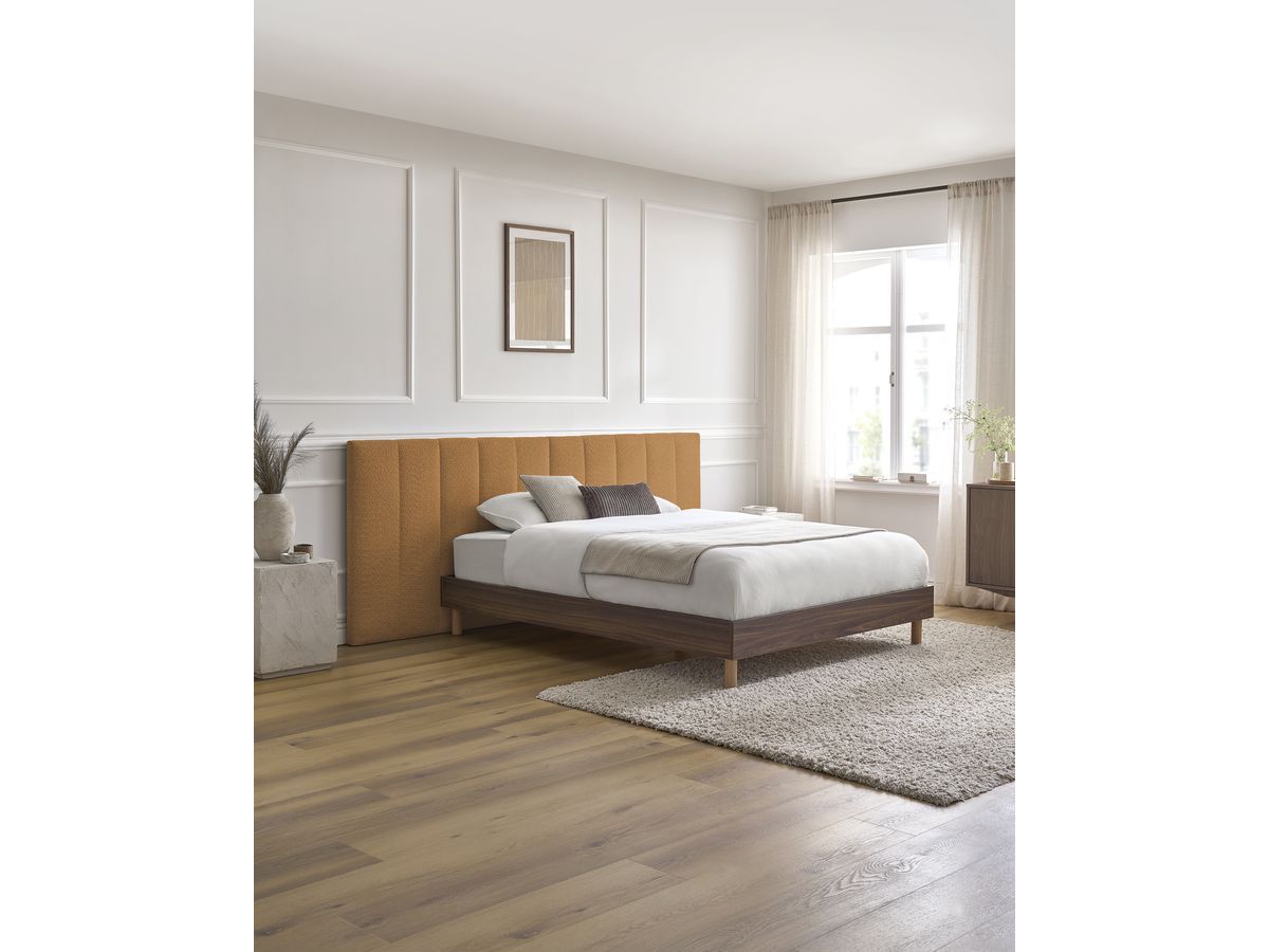TIMO donkerhouten bed met massieve lattenbodem
