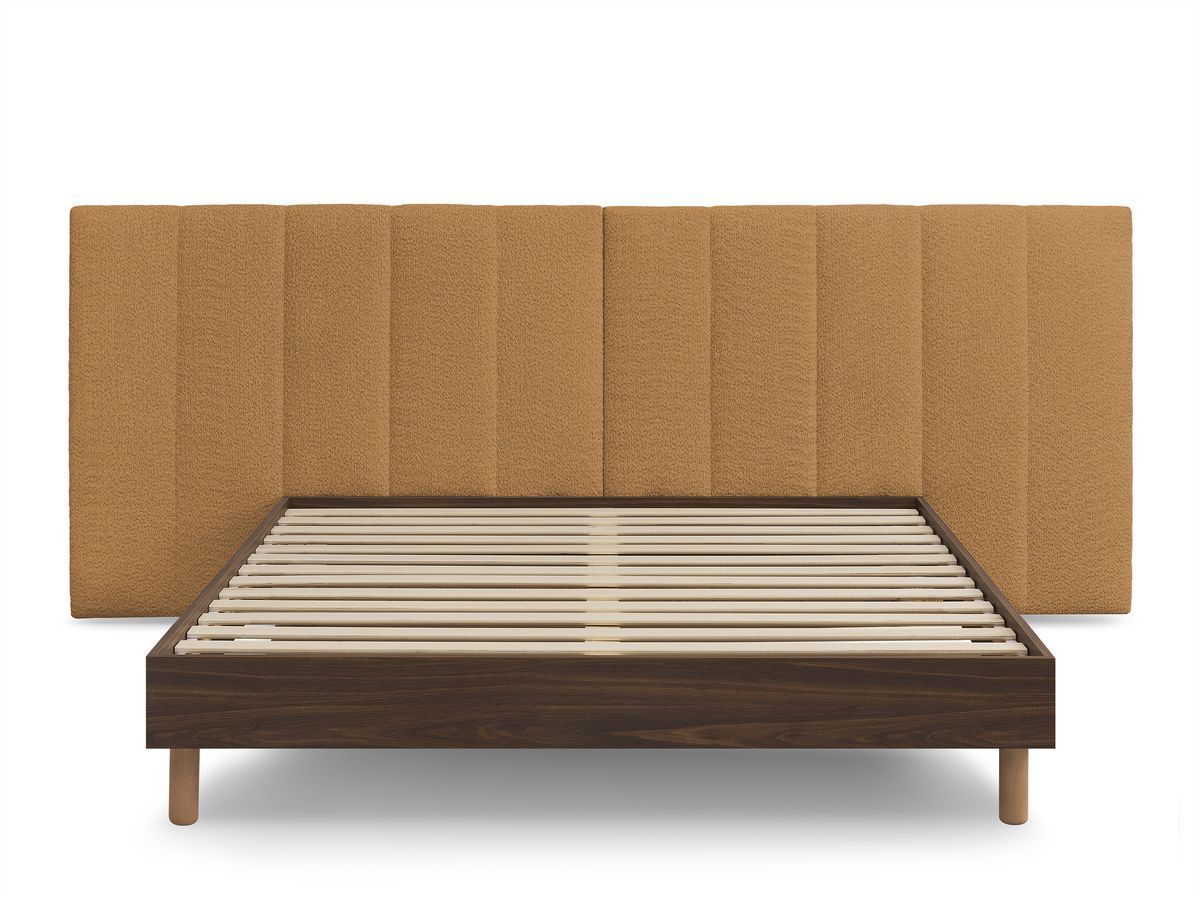 TIMO donkerhouten bed met massieve lattenbodem