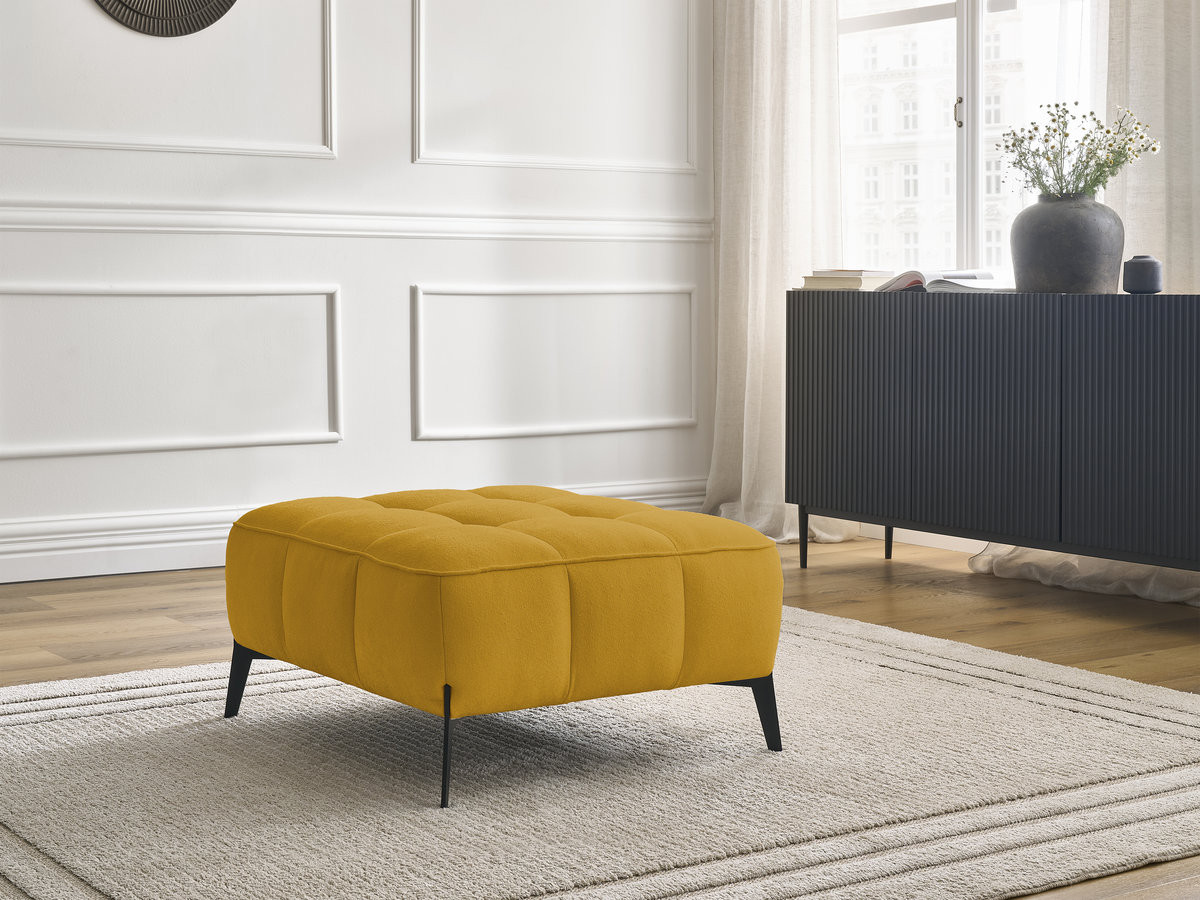 Pouf ANIS texturé jaune — vue 4