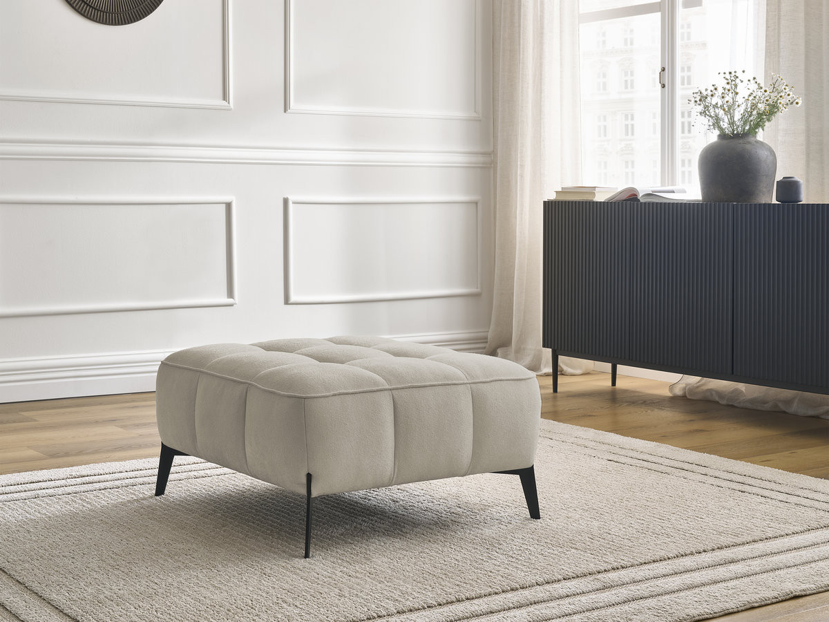 Pouf ANIS texturé beige — vue 4