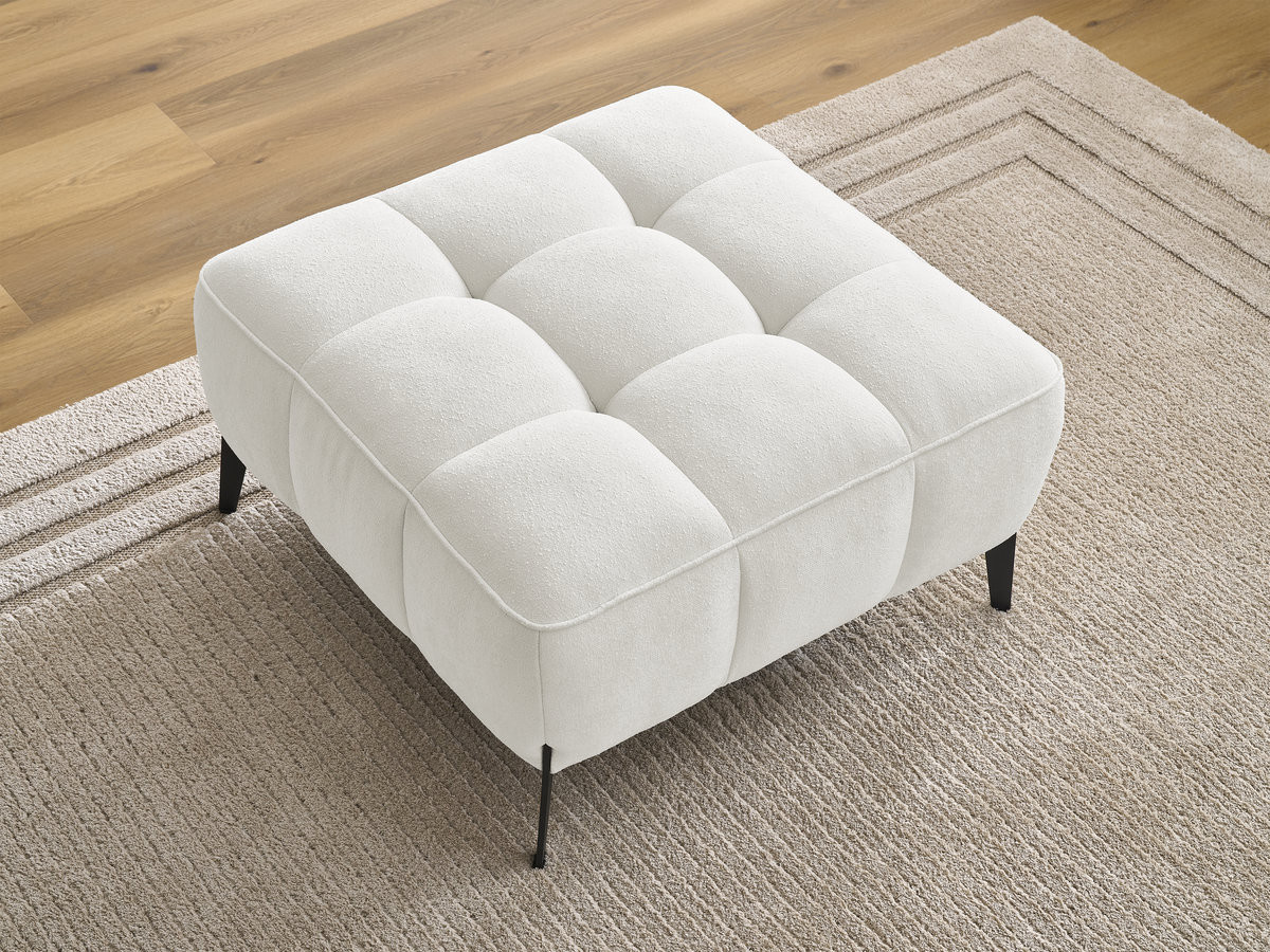 Pouf ANIS texturé blanc — vue 5