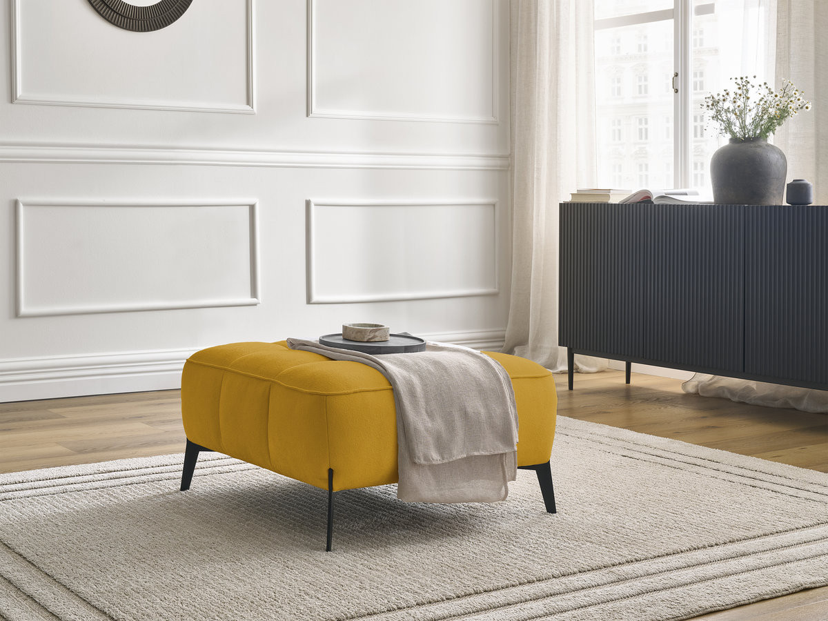 Pouf ANIS texturé jaune