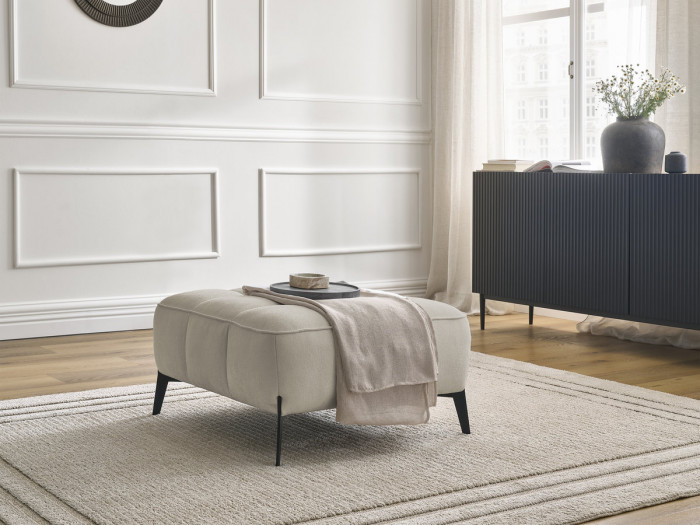 Pouf ANIS tissu texturé