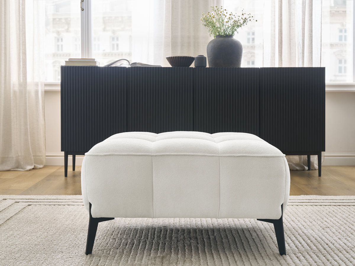 Pouf ANIS texturé blanc — vue 6