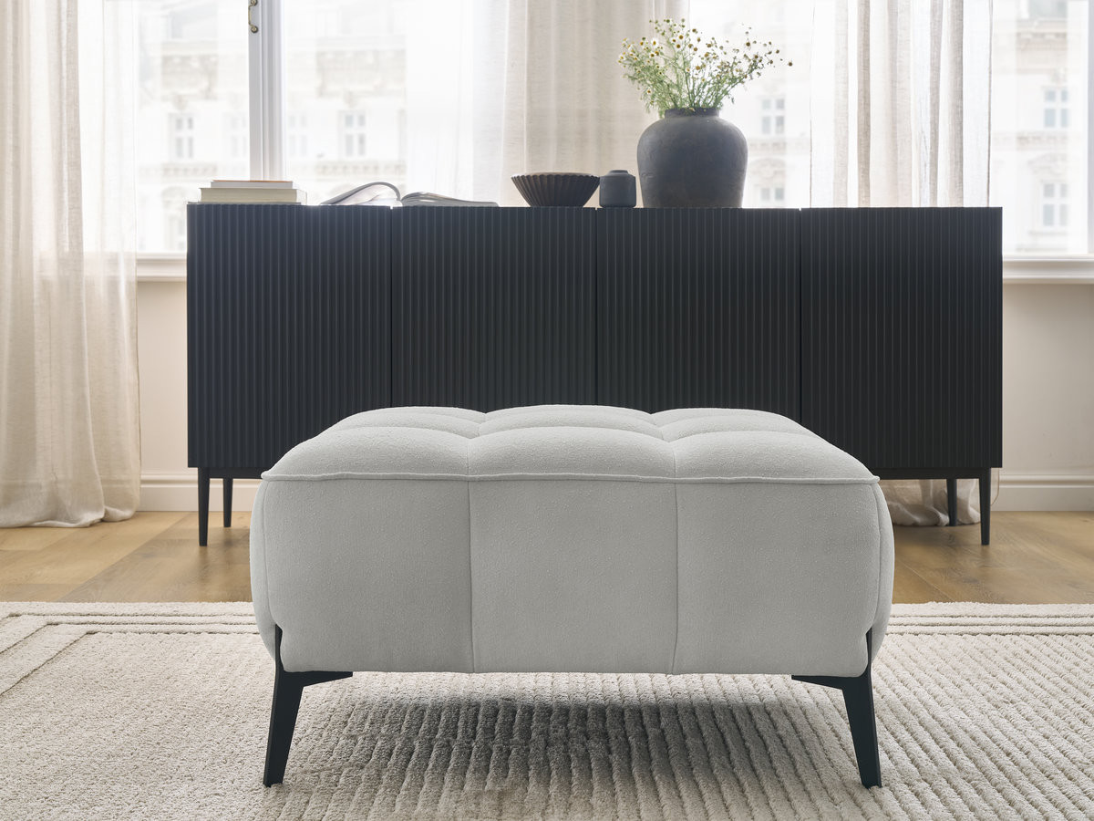 Pouf ANIS texturé gris clair — vue 6